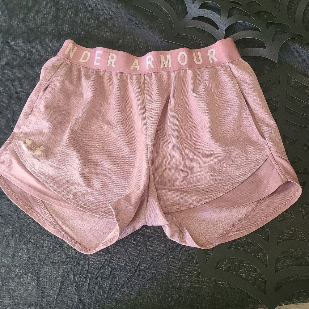 Pink running shorts
